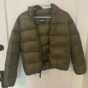 Patagonia Dark Olive Women's Down Puffer Jacket